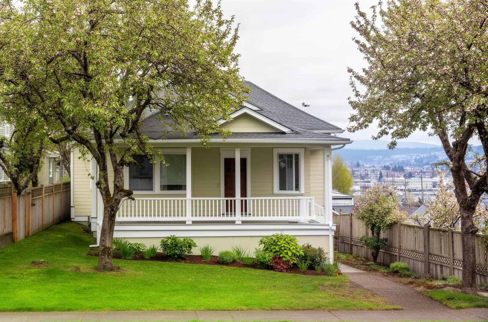 Well-maintained 1940s bungalow in Columbia City with cherry trees